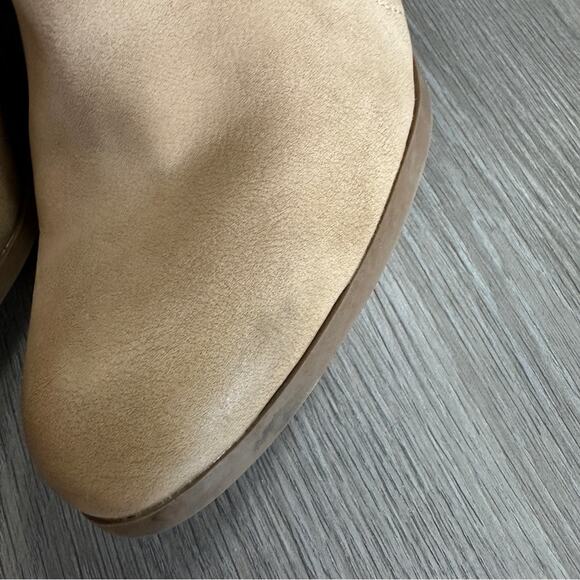 Circus by Sam Edelman Leah Beige Fringe Side Zip Stacked Heel Booties Size 7.5 - Picture 10 of 10